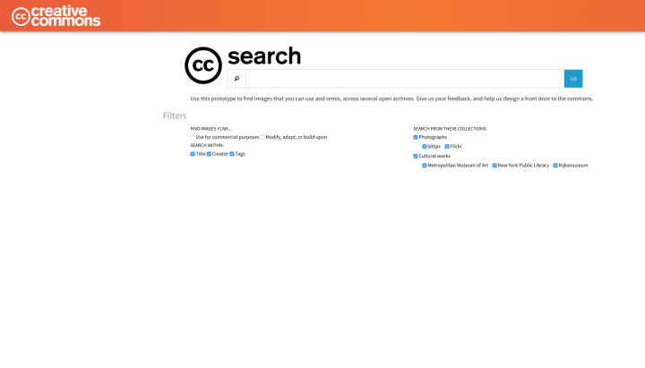 CC Search - новый поисковик по бесплатным изображениям