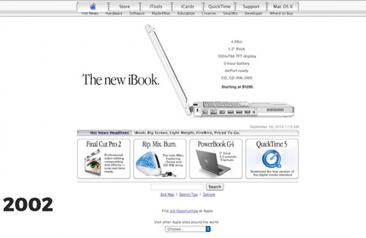Как менялись мировые тенденции веб-дизайна на примере Apple.com